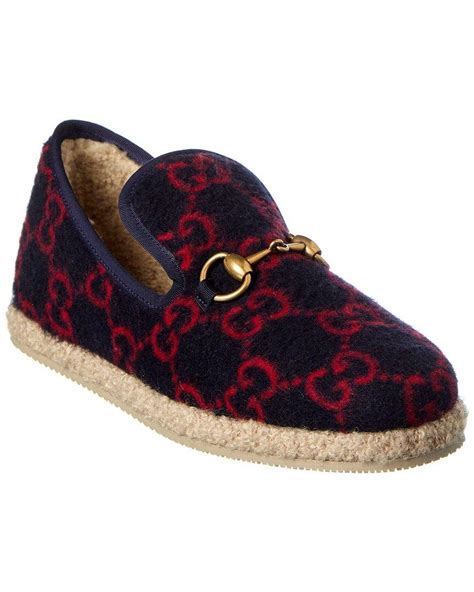 gucci loafers bluefly|Gucci wool loafer.